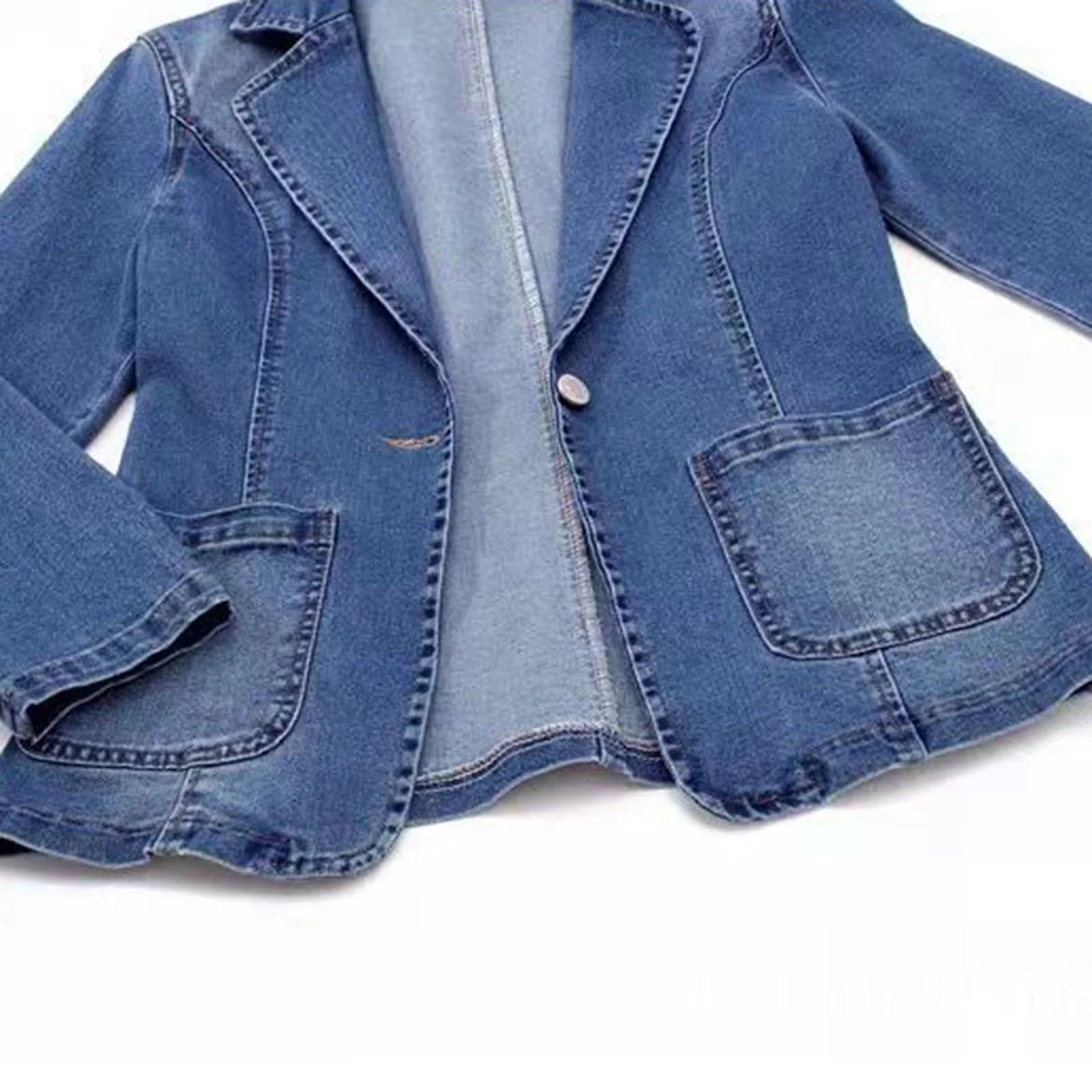 Jackets for Women,Ladies Fashion Color Lapel Look Slimmer Sleeve Denim Jacket