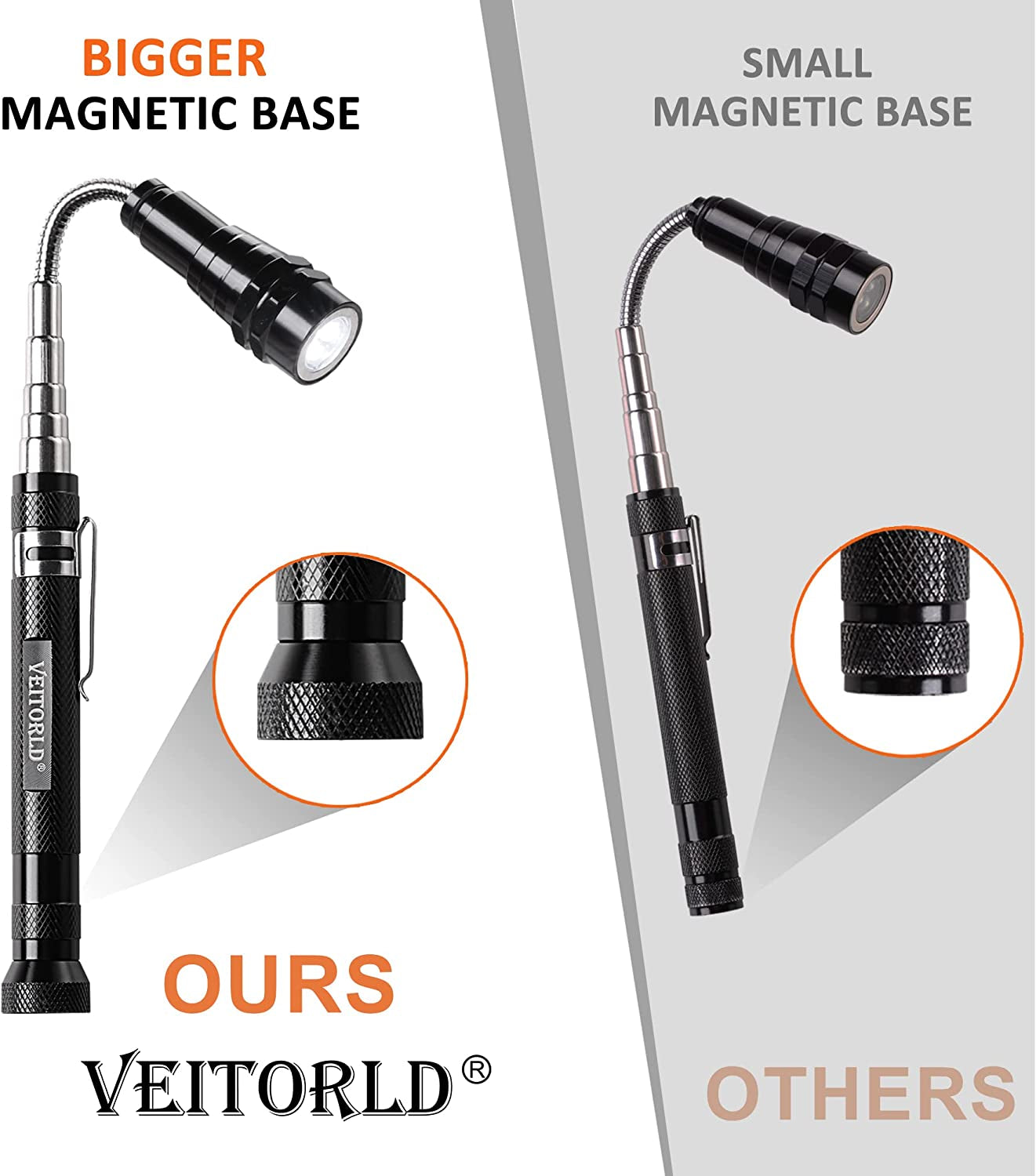 Gifts for Dad Men from Daughter Son Wife, Fathers Day, Extendable Magnetic Flashlight, Telescoping Magnet Pickup Tool, Cool Birthday Gifts for Father Grandpa Husband Boyfriend Women