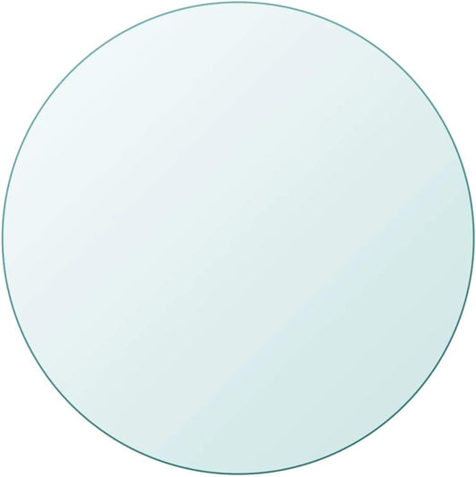27.6" round Glass Table Top 0.3 Inch Thick Tempered Edge Polished Clear Glass Tabletop for Dining Tables, Coffee Tables, Garden Tables and More