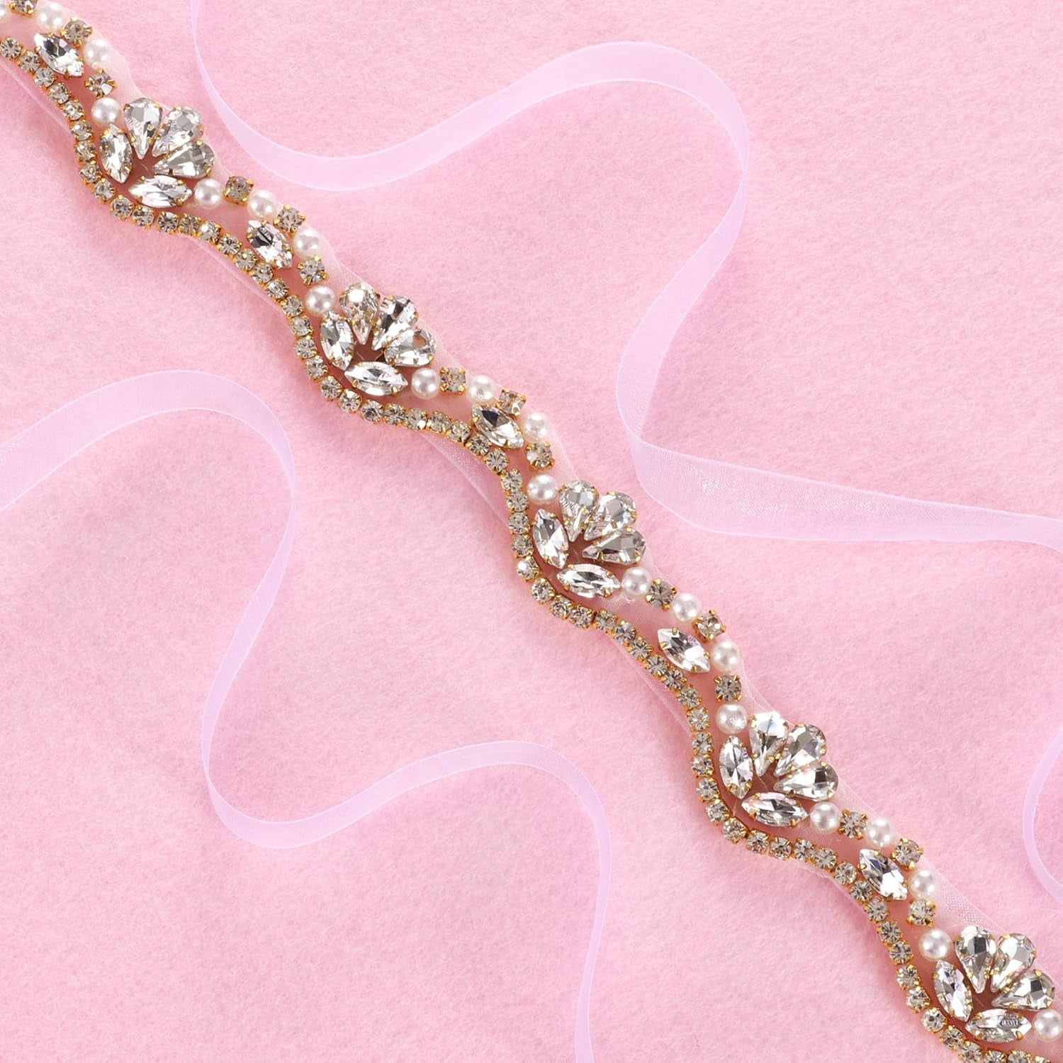 Handmade Rhinestone Wedding Belt Crystal Bridal Belt and Sashes for for Bridal Bridesmaid Gowns