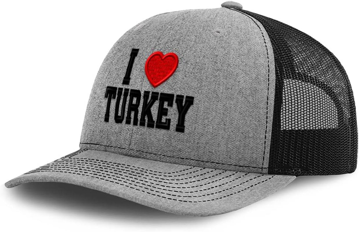 Richardson Trucker Hat I Love Turkey I Love Polyester Baseball Cap