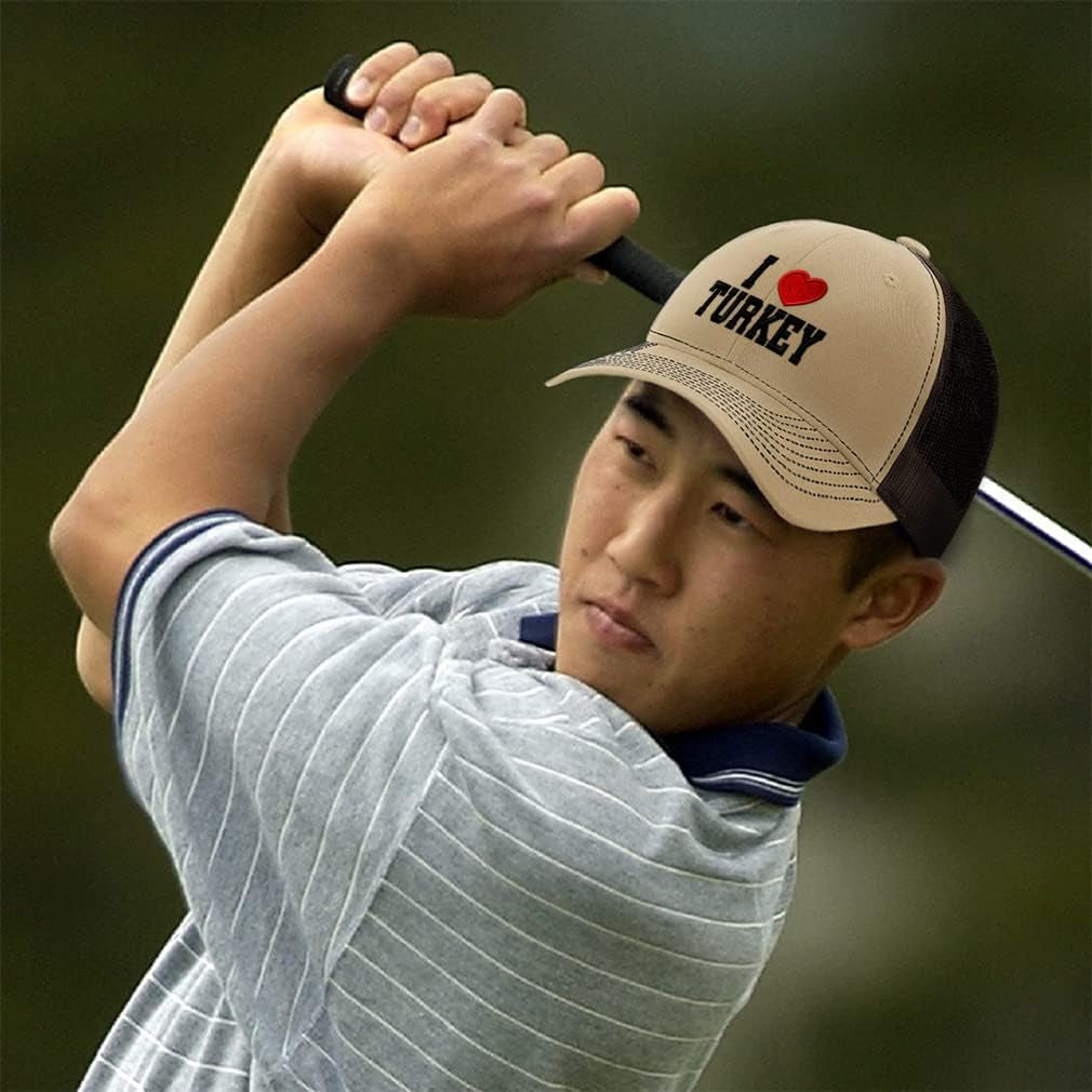 Richardson Trucker Hat I Love Turkey I Love Polyester Baseball Cap