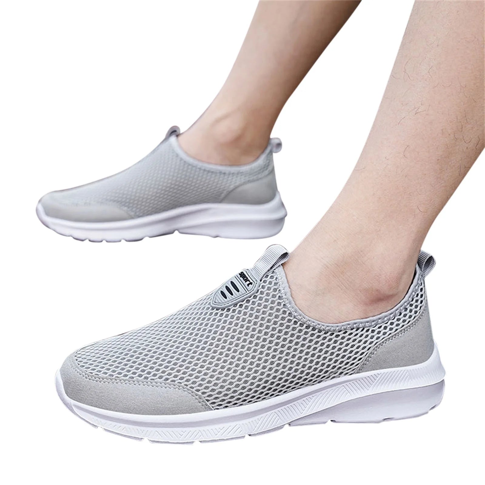 Shoes Men Mesh Comfortable Men Shoes Beige 43