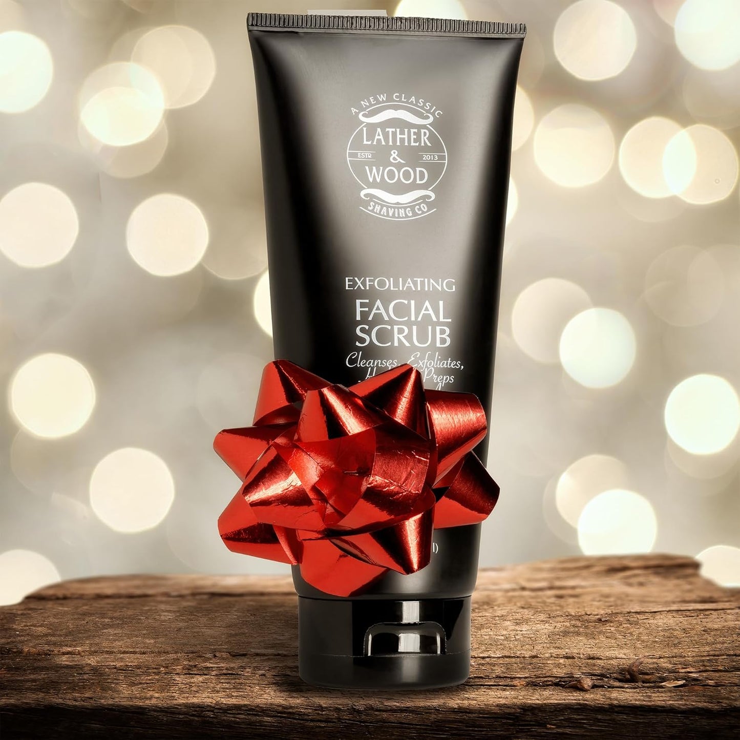 Lather & Wood'S Face Scrub - Luxurious Exfoliating Mens Face Wash - 4Oz Facial Cleanser