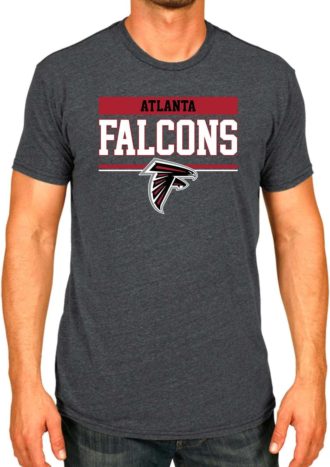 NFL Adult Team Block Tagless T-Shirt - Cotton Blend - Charcoal - Perfect for Game Day - Comfort and Style