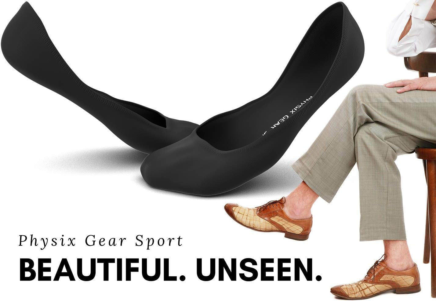Physix Gear No Show Socks Women & Men, Low Cut Non-Slip Thin Liner, Hidden Nonshow Socks for Flats, Casual, Athletic